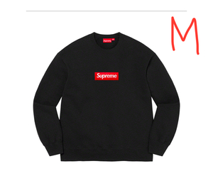 【新品正規】黒 M / 22aw supreme Box Logo Crewneck Sweatshirt BLACK medium / シュプリーム ボックスロゴ 黒赤 hooded sweatshirt 24aw