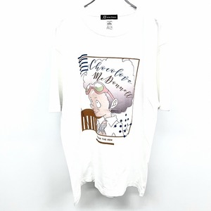 【新品/訳アリ】arma bianca Tシャツ SHAMAN KING シャーマンキング チョコラブマクダネル 丸首 半袖 綿100% XXXL 3XL 4L 白 レディース