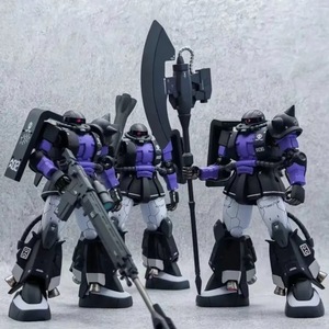 XD/星動　HG 1/144 THE ORIGIN ザク 黒い三連星 3体セット (ガイア機＋マッシュ機＋オルテガ機) 海外製プラモデル 未組立品