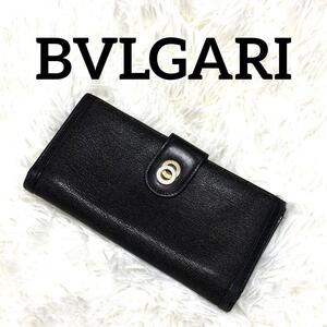 ブルガリ 長財布 Ｗホック ドッピオトンド ブラック レザー BVLGARI