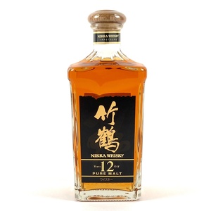 【東京都内限定お届け】 ニッカ NIKKA 竹鶴 12年 ピュアモルト 角瓶 660ml 国産ウイスキー 【古酒】