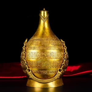  *珍品旧蔵*漢代 提梁銅瓶 極細工 中国古美術 時代物 XF0115