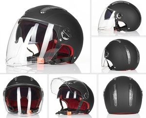 新品お色選択可バイクヘルメットハーフハットヘルメットメンズレディースサマーダブルレンズジェットヘルメットフォーシーズンズ機関車