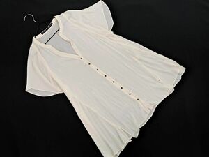 ネコポスOK ZARA basic ザラ ベーシック 半袖 ブラウス シャツ sizeM/白 ■◆ ☆ ega8 レディース