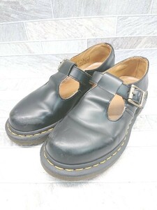 ◇ Dr.Martens ドクターマーチン WY004 POLLEY Tバーシューズ サイズUK4 EU37 ブラック レディース P