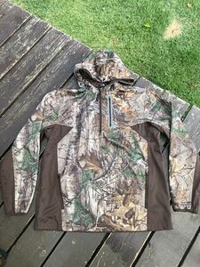 HABIT】リアルツリー Xtra迷彩: 1/3 ジップジャケット/コート: USサイズM（日本L）: Realtree 狩猟 射撃 シューティング ハンティング