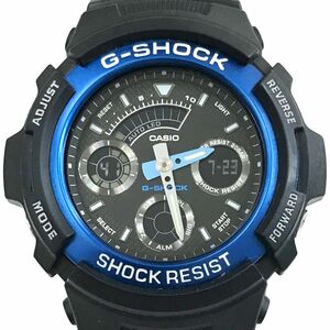 新品 CASIO カシオ G-SHOCK ジーショック 腕時計 AW-591-2A クオーツ アナデジ カレンダー ブラック ブルー コレクション 箱付き 動作OK