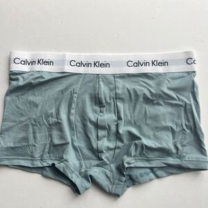 Calvin klein カルバンクライン メンズボクサー　L(M) グレーライトブルー　ローライズボクサー　ボクサーパンツ　メンズパンツ 男性下着