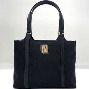 １円〜 ◇入手困難品◇ DIANA VALENTINO ナイロン レザー ハンドバッグ トートバッグ 腕掛け ゴールド金具 メンズ レディース ユニセックス