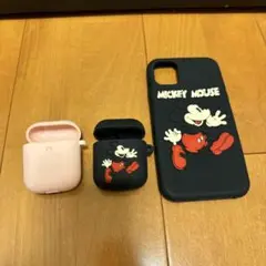 H&M iPhone11ケース　AirPodsケース　ミッキー　mickey