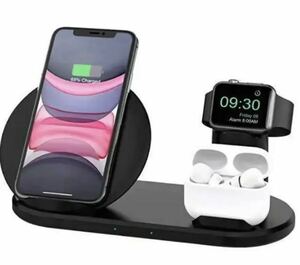 ワイヤレス充電器 3in1 Qi急速充電 Apple Watch充電スタンド