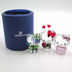 1円〜 SWAROVSKI スワロフスキー ハローキティ 妖精/てんとう虫/ラッキークローバー 計3点 箱付 y284-3319613【Y商品】