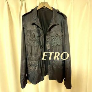 未使用に近い　ETRO エトロ　ペイズリー　ナイロン　ジャケット　ブルゾン　薄手　M-L位