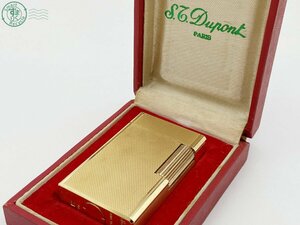 AK0600210　◇ S.T.Dupont エス・テー・デュポン ライン1 ラージ ローラー ガスライター ゴールドカラー 赤リフィル 喫煙グッズ 喫煙具