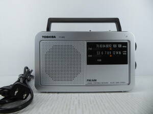 ★☆東芝 ワイドFM対応 FM/AMポータブルラジオ TY-HR2 動作品 ACコード付き☆★