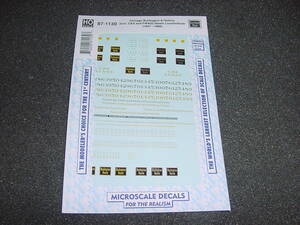 HO Microscale decals 87-1130 CB&Q Steam locomotives 1927-1966