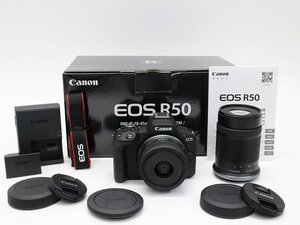 ●○【良品・総シャッター数2000回以下・保証有】Canon EOS R50 ダブルズームキット ミラーレス 一眼カメラ キャノン○●028478001m○●