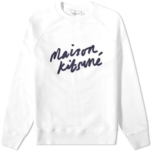 ◆在庫処分セール！！◆新品/正規品◆【Maison Kitsune】メゾンキツネ ハンドライティングクリーングラフィック スウェットシャツ 1点のみ