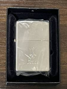 zippo Peace silver 限定品 ピース シルバー 2015年製 懸賞品 たばこメーカー デットストック ケース 保証書