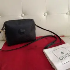 極　美品　付属品あり　GUCCI オールド　グッチ　ミニ　ショルダー　バッグ　黒