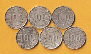 ☆稲100円銀貨《昭和35年》　6枚　　普通品～美品