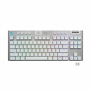 【中古】Logitech G915 TKL White Tactile Tenkeyless Lightspeed Wireless RGB Mechanical Gaming Keyboard Low Profile Switch Options L