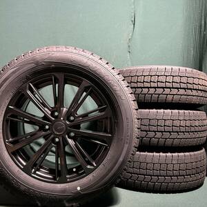 ほぼ新品?!★格安スタート!!　205/65R16 ダンロップ WM02 スタッドレス 4本セット PCD114.3 5穴 +48