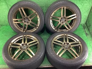 クリムソン SYMS racing レガシィ B4 17インチ タイヤホイール4本 225/50R17 アロイホイール 17×7.5JJ +52 P100 55mm 5H スバル流用 棚T9