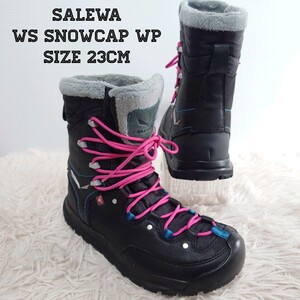 未使用 SALEWA WS SNOWCAP WP トレッキングシューズ 登山靴 23cm レディース ブラック 黒色