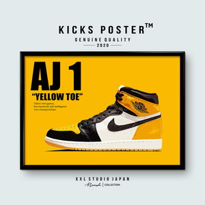 AJ1 エアジョーダン1 イエロートゥ タクシー Taxi YELLOW TOE キックスポスター 送料無料 AJ1-125