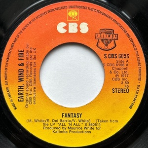 【試聴 7inch】Earth, Wind & Fire / Fantasy 7インチ 45 muro koco フリーソウル サバービア