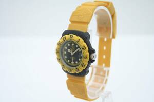 ★【良品/電池交換済】Tag Heuer Formula 1 pro 200m Quartz Date Yellow/Black 380.508 Ladies タグホイヤー クォーツ レディース ★ W204