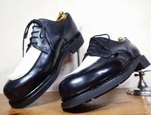 【美品】2019年 FRANCE製 Paraboot/パラブーツ クレイジー シャンボード Uチップ UK6 24.5-25cm相応 ネイビー リスレザー ポニーヘア