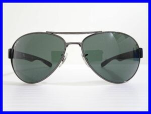 2405★F-1983★Ray-Ban レイバン RB3509 サングラス グリーン系レンズ ブラック イタリア製　中古