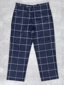 【美品】Supreme シュプリーム【Windowpane Wool Trouser】22AW ウィンドウペイン ウール トラウザー 32inch グレー