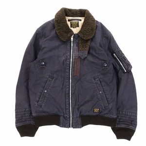 17AW ネイバーフッド B-15D/C-JKT 172SPNH-JKM03 フライト ジャケット ブルゾン ボア リブ L 紺 ネイビー a172