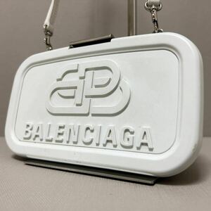 【入手困難品】BALENCIAGA バレンシアガ ランチボックス ショルダーバッグ クラッチ セカンド 2way 斜めがけ レディース ホワイト 白系