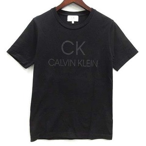 シーケーカルバンクライン ck Calvin Klein リフレクトシグネチャーロゴ Tシャツ カットソー 半袖 ブラック 黒 S KKCBBM0350 メンズ