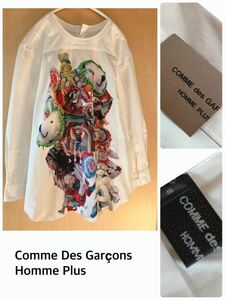 【COMME des GARCONS HOMME PLUS コムデギャルソンオムプリュス 】未使用　18SS DISCO期　Mona Luison アーティストプリントシャツ S