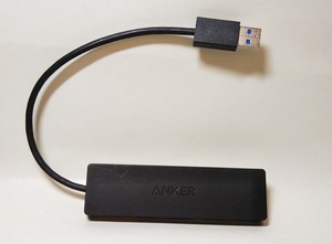 【完全動作品】ANKER アンカー 高速USB3.0 スリムハブ（４ポート）ブラック A7516 4-Port Ultra Slim USB 3.0 Data Hub