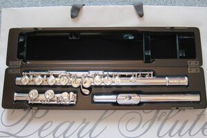 【楽器】 フルート パール Flute Pearl Dolce Primo ドルチェ プリモ 限定モデル 頭部管・銀（MH2 Ag970）・リップ彫刻／他・洋白銀メッキ