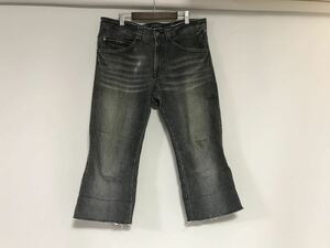 本物カルバンクラインジーンズCalvinKleinJeansコットンデニムパンツサーフミリタリーアメカジビジネススーツゴルフメンズL黒ブラック32