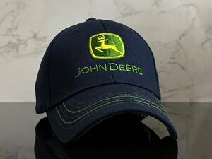 【未使用品】115KB★JOHN DEERE ジョン・ディア キャップ 帽子 ファンにも嬉しいクールなネイビーの伸縮素材《伸縮前58㎝～60㎝位迄》