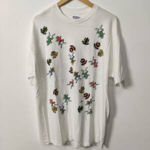 古着卸 １スタ Hanes 90s 80s カエル アート ヴィンテージ Tシャツ シングルステッチ 古着 USA製 アメリカ製 