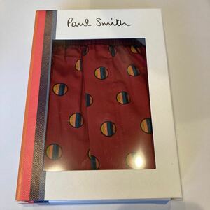 ポール スミス Paul Smith トランクス サイズM ウエスト76-84cm 新品未開封品　コットン100% 下着　メンズ　レッド