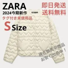 ZARA2024AWハートキルティングジャケットS