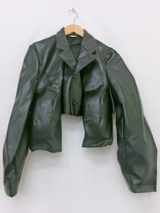 COMME des GARCONS HOMME PLUS コムデギャルソン オム プリュス フェイクレザーデザインジャケット ブラック M PL-J054 AD2023 Jacket