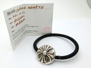 1000円スタート ヘアバンド CHROME HEARTS クロムハーツ クロスボール 1995 925 シルバー 総重量約15.3g ゴム/ヘアアクセサリー WHO L219