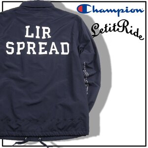 新品 Champion 【別注】LET IT RIDE 撥水 コーチジャケット 紺 ネイビー S ★352669 チャンピオン レットイットライド ブルゾン アウター