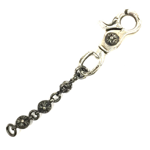 1円 クロムハーツ SV925 クロスボール クリップ キーチェーン 重量約59g メンズ アクセサリー CHROME HEARTS